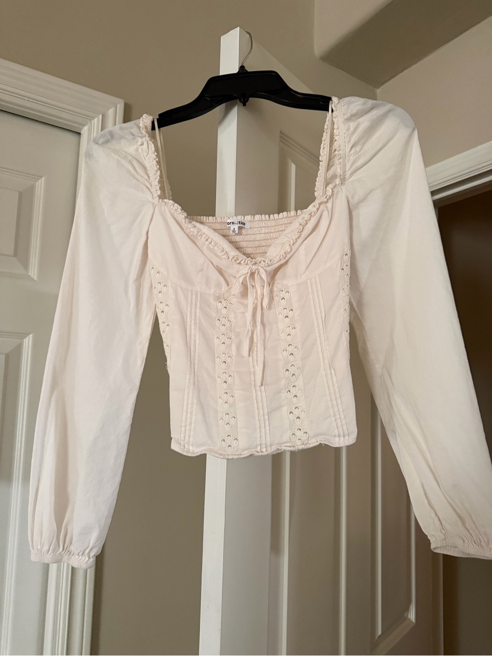 Reformation Isadora Cream Top